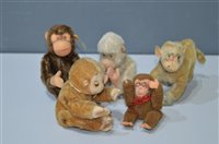 Lot 1156 - Steiff Monkey and four others
