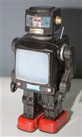 Lot 1039 - Tin plate TV Robot