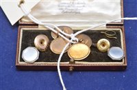 Lot 253 - Gold cufflinks, buttons and others