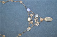 Lot 348 - Moonstone necklace and earrings
