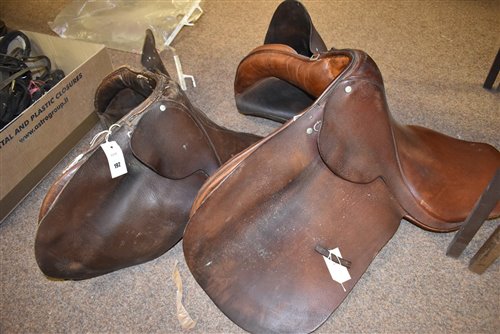 Lot 192 - Two leather saddles