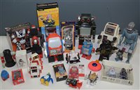 Lot 1064 - Plastic robots and other items