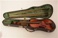 Lot 61 - A violin by J. Thibouville-Lamy