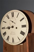 Lot 682 - L. Lesh, Glasgow: a Victorian figured walnut longcase clock.