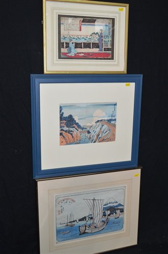 Lot 35 - Hokusai print and two others