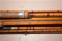 Lot 209 - A two piece split cane fishing rod (re varnished)