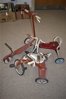 Lot 1681 - Two tricycles and a scooter