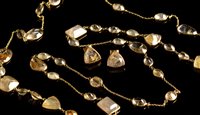 Lot 520 - Rutile quartz necklace and earrings
