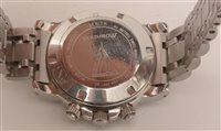Lot 476 - Zenith. A stainless steel automatic calendar chronograph bracelet watch, El Primero Rainbow