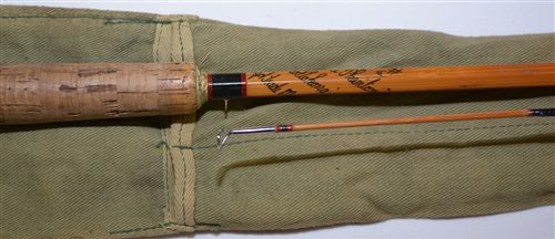 Lot 222 - A split cane rod.