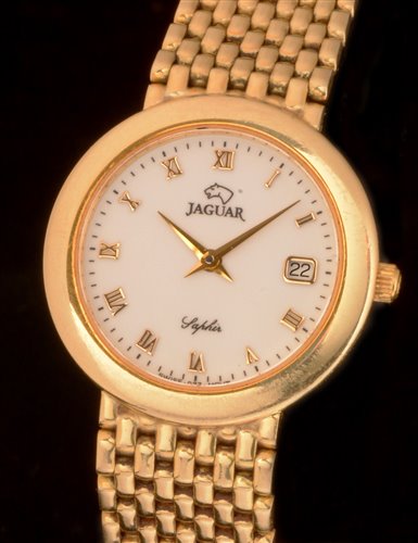 Lot 1147 - Ladies 18ct Jaguar wristwatch