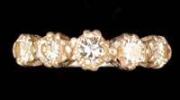 Lot 518 - Five stone diamond ring