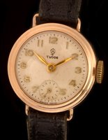 Lot 459 - Tudor, A 9ct gold case lady's wristwatch