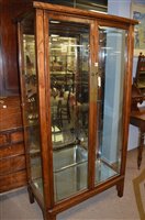 Lot 691 - Chinese hardwood and glass display cabinet