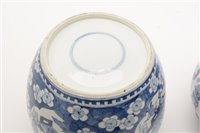 Lot 20 - Pair of Chinese blue and white ginger jars.