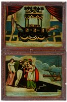 Lot 304 - Reverse painted Nelson pictures
