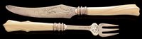 Lot 391 - Omar Ramsden silver and ivory fish knife and fork