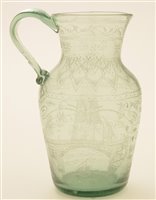 Lot 128 - Sunderland glass jug.