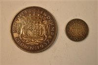 Lot 194 - George VI crown and sixpence