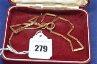 Lot 279 - French gold chain necklace