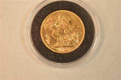 Lot 197 - Edward VII gold sovereign