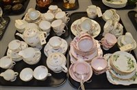 Lot 510 - Part tea sets by Wedgwood, Tuscan, Shelley