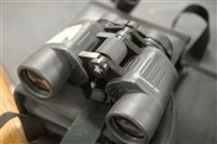 Lot 638 - Nikon scope, Manfotto tripod and binoculars