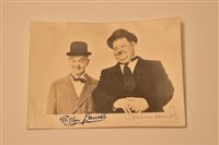 Lot 171 - Signed Laurel and Hardy photograph