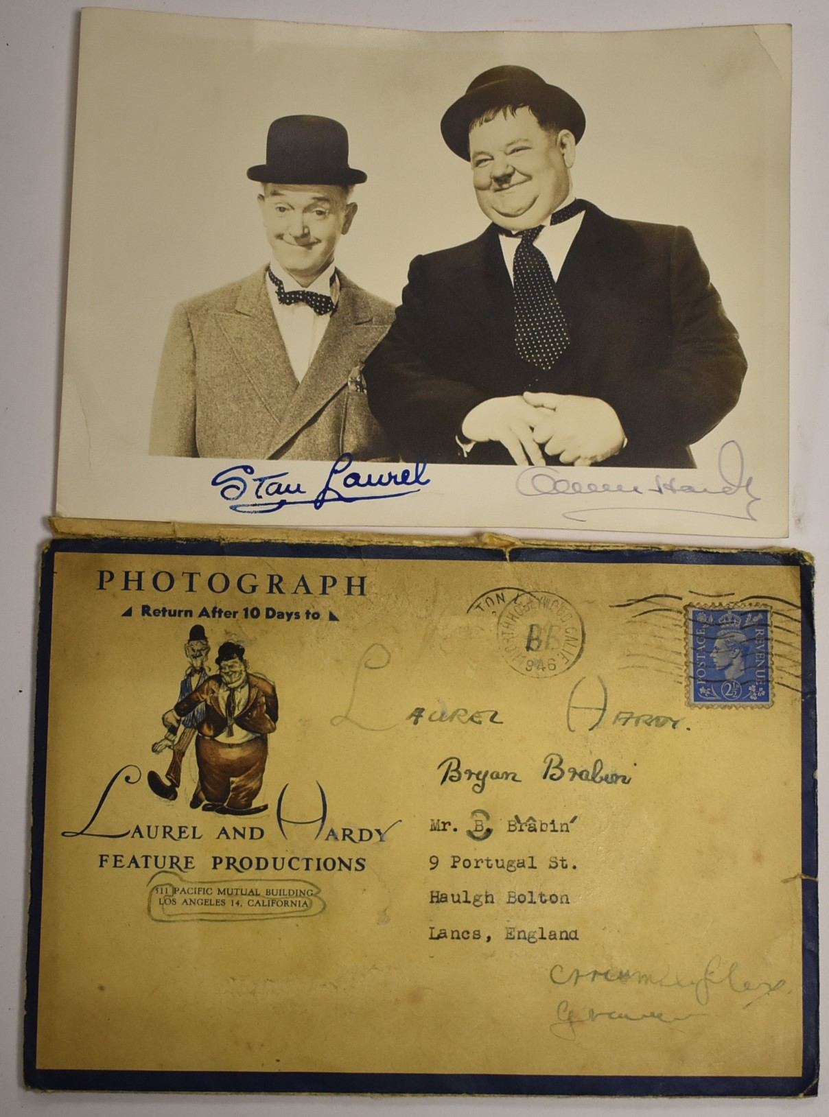 その他 Vintage/Laurel & Hardy MADE IN England Lot 171 - Signed Laurel and Hardy photograph