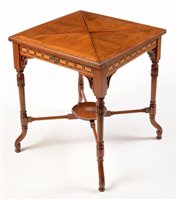 Lot 752 - An envelope card table.