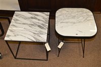 Lot 670 - LaRedoute two marble tables
