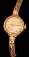 Lot 1142 - Omega, A lady's 1950's 9ct gold wristwatch
