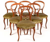 Lot 754 - Six rosewood chairs.