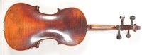 Lot 36 - German Stradivari style violin, bow and case