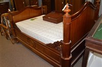 Lot 747 - mahogany bed frame and mattress