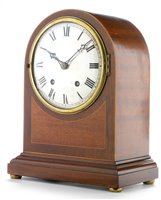 Lot 670 - A late 19th Century mahogany quarter striking clock.