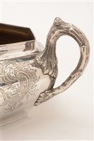 Lot 413 - Irish silver teapot and sugar bowl