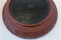 Lot 33 - Chinese lacquer jar and cover.