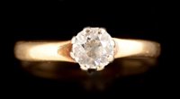 Lot 548 - Single stone diamond ring