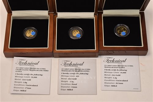 Lot 198 - Three gold Tristan da Cunha coins