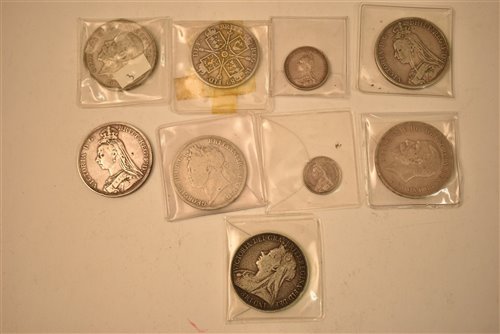 Lot 140 - Crowns and other coins