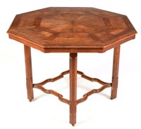 Lot 722 - Howard & Sons: an oak Gothic revival centre table