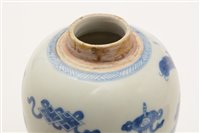 Lot 21 - Chinese blue and white jar.