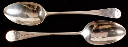 Lot 417 - Robert Pinkney pair of table spoons