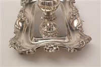 Lot 419 - Victorian silver ink stand