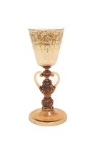 Lot 222 - An early 20th Century coloured glass goblet.