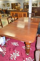 Lot 726 - Mahogany extending table and two leaves