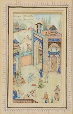 Lot 677 - Iranian School, late 19th/early 20th Century - Gouache on ivory