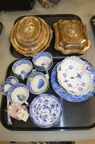 Lot 440 - Copenhagen sweet meat dishes, Copeland Spode and silverplate