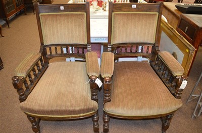 Lot 750 - Pair of carver chairs.